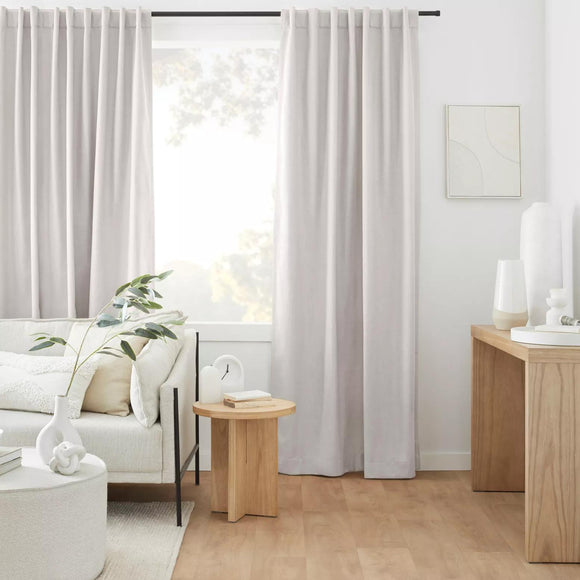 Off White Taha Rod Pocket Back Tab Blackout Curtain