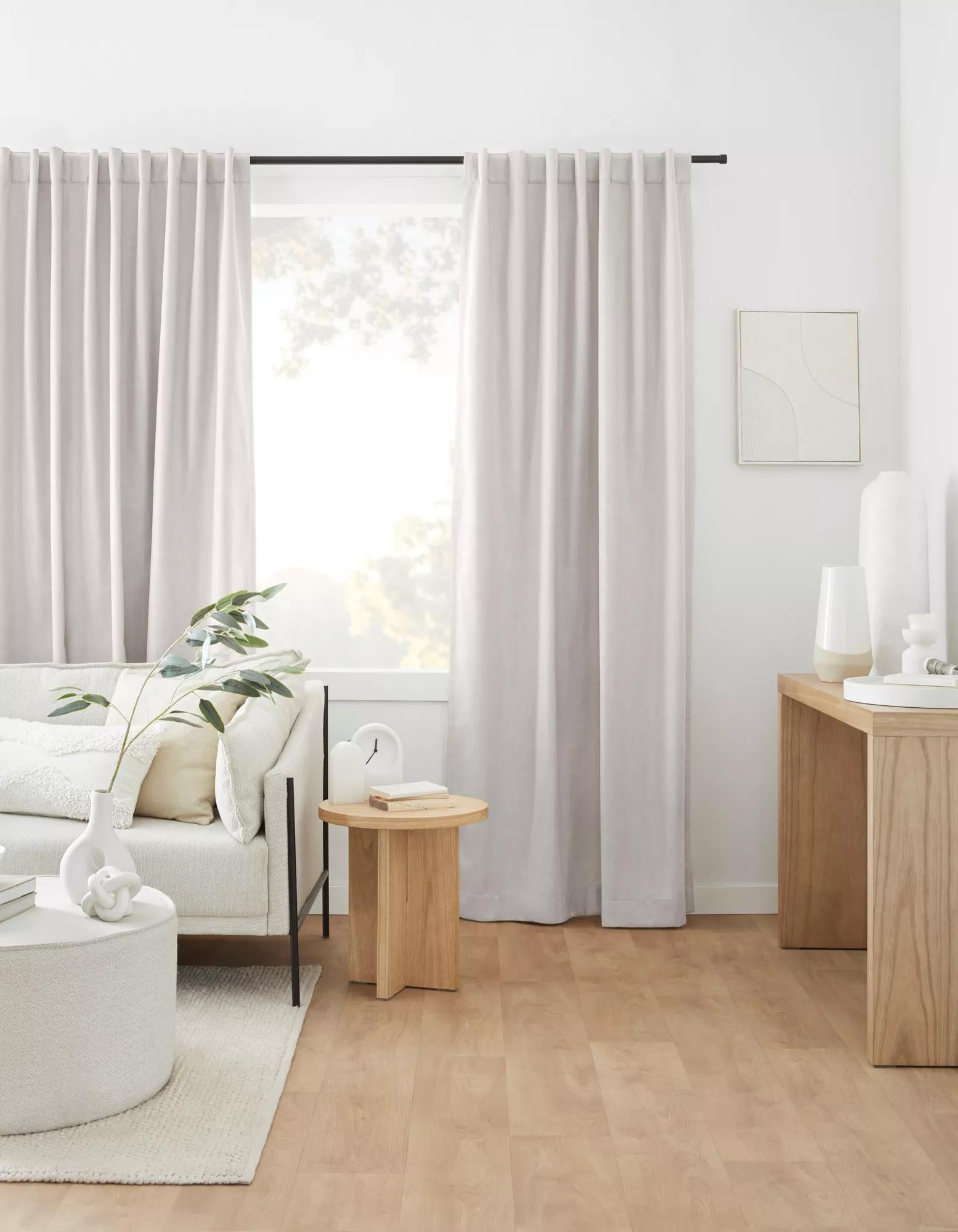 Off White Taha Rod Pocket Back Tab Blackout Curtain