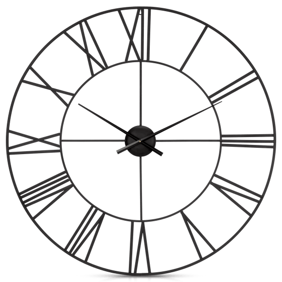 Black Metal Wall Clock