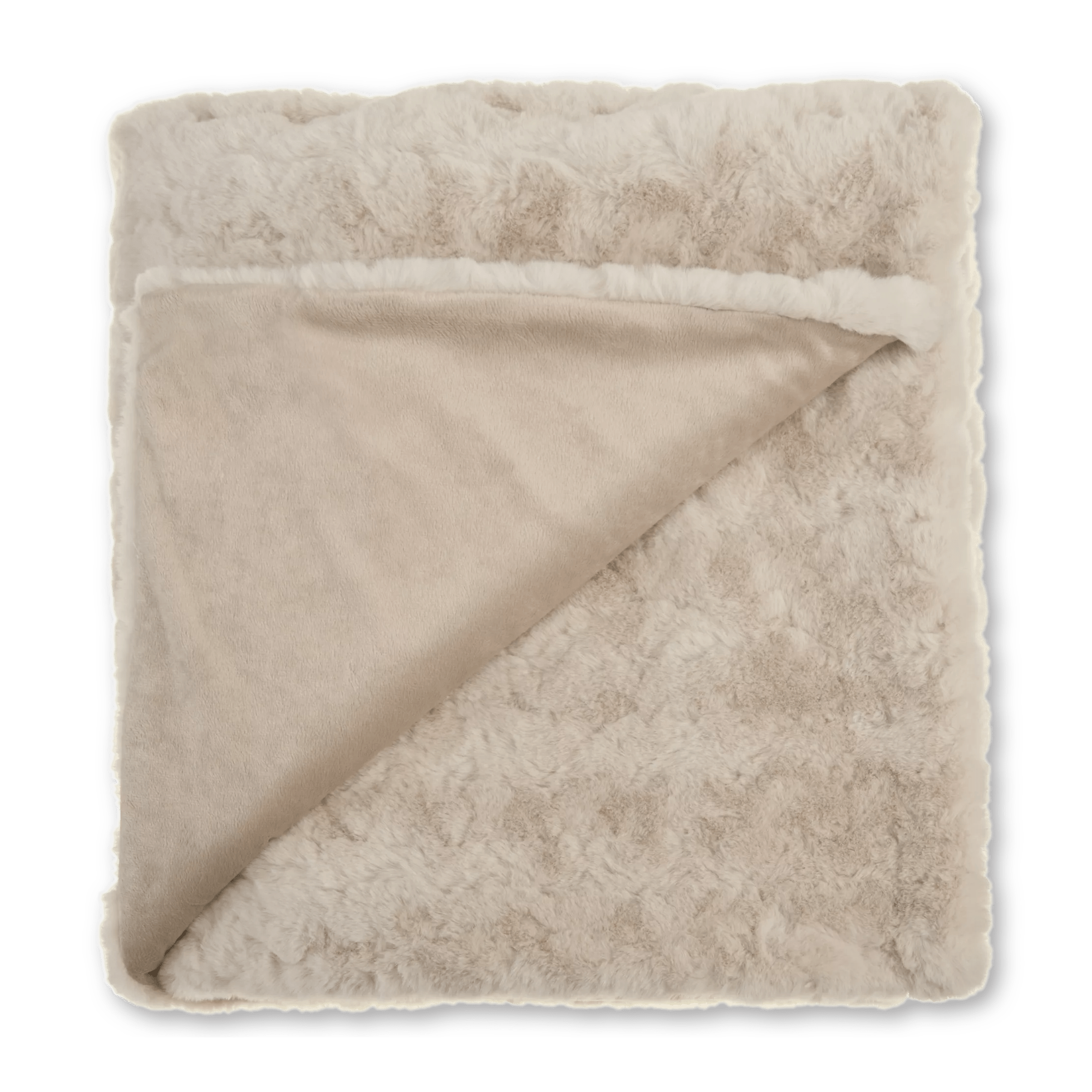 Oatmeal Sheep Faux Fur Throw