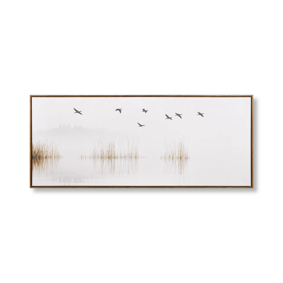 Flock of Birds Framed Canvas