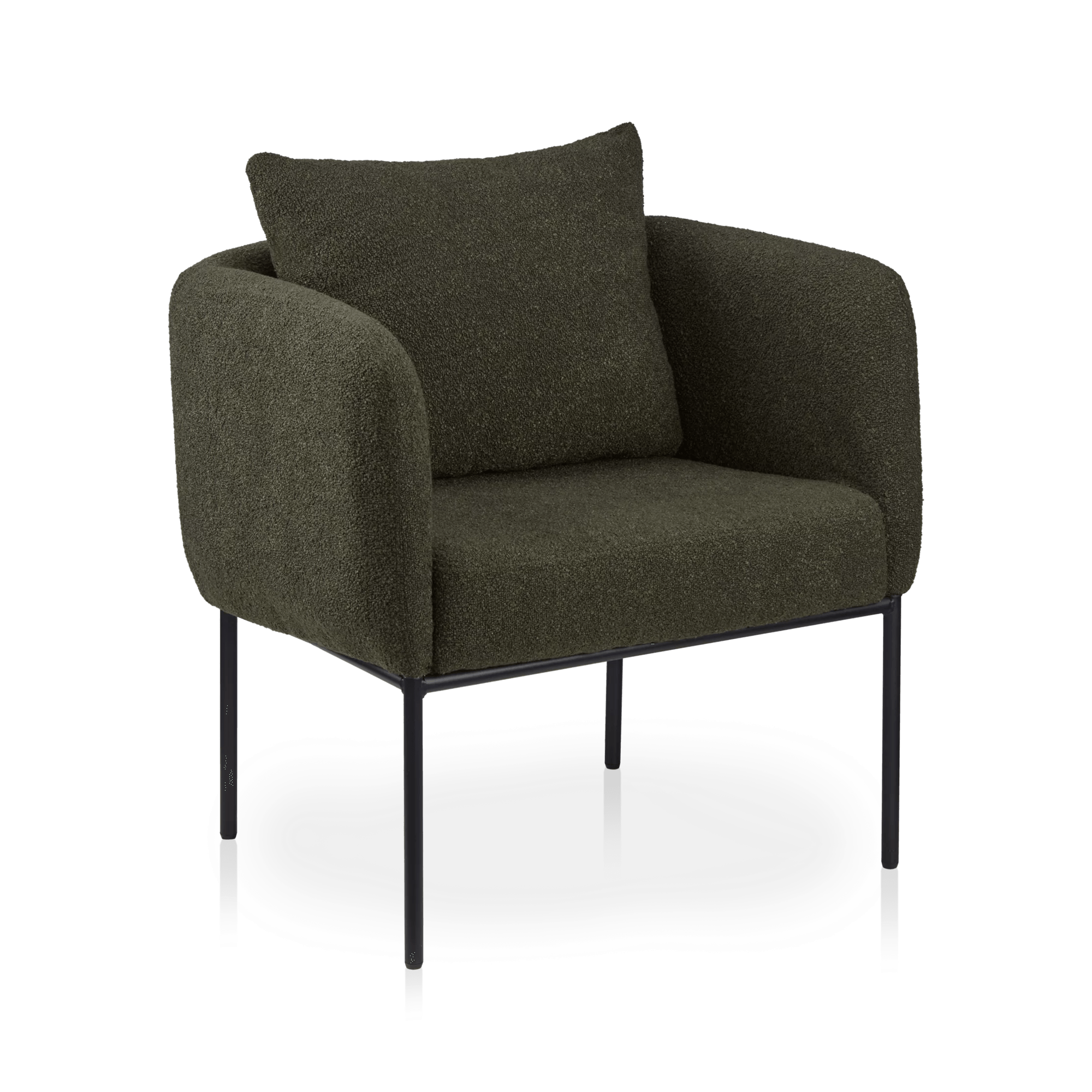 Fabric and Metal Accent Chair