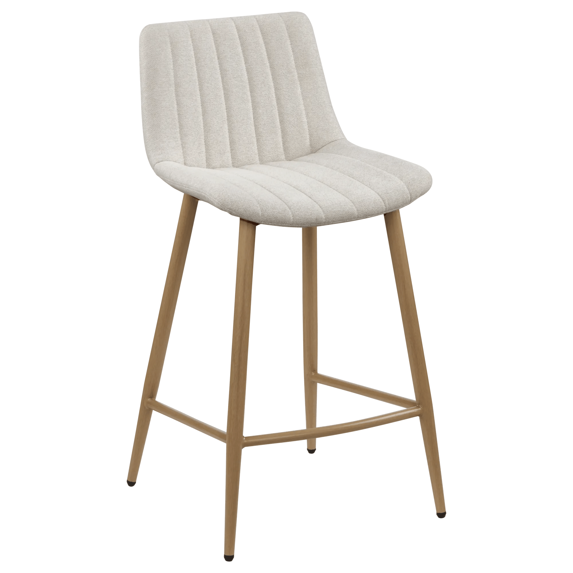 Chita Fabric and Metal Bar Stool