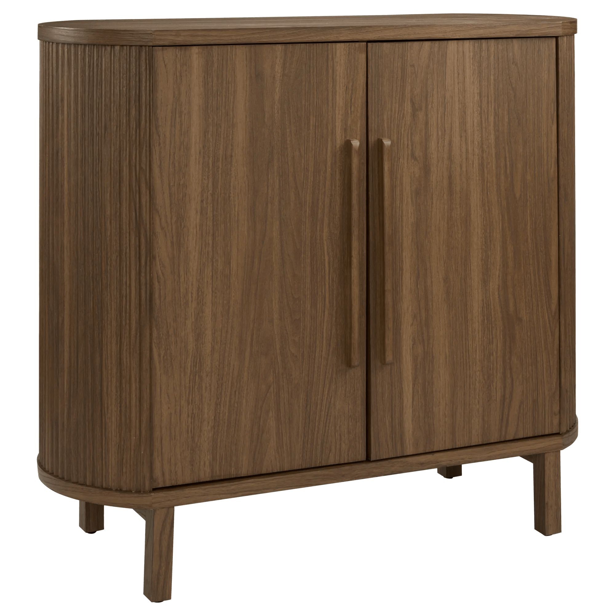 Walnut Veneer Buffet With Two Doors