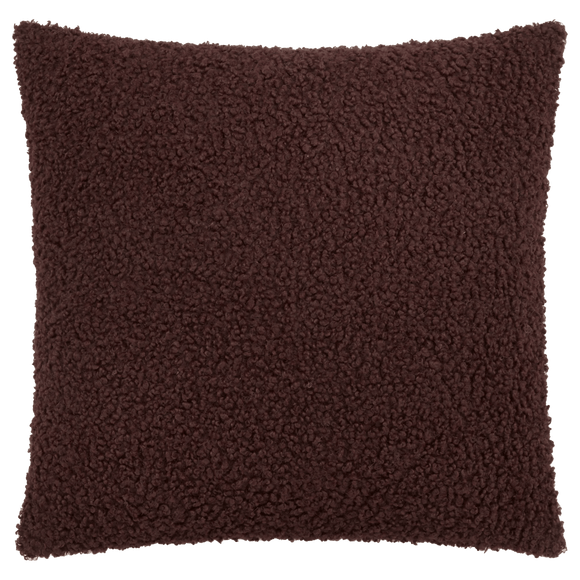 Brown Doodle Boucle Decorative Throw Pillow