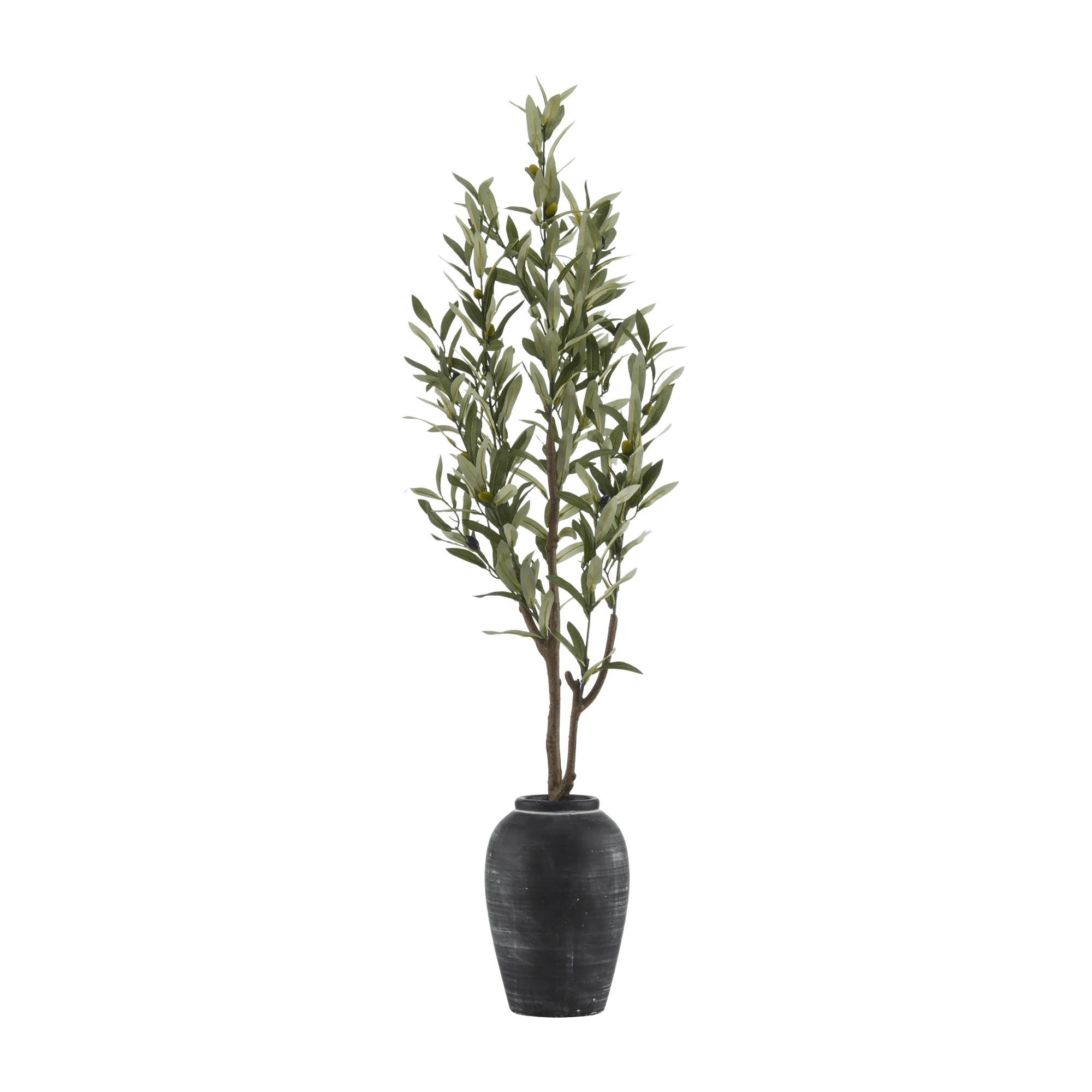 Artificial Olive Tree in Ceramic Vase