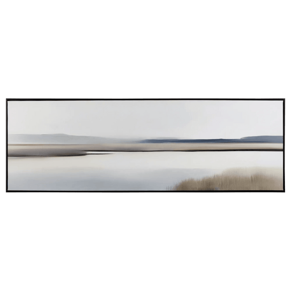 Cadre imprimé d'un lac embelli au gel