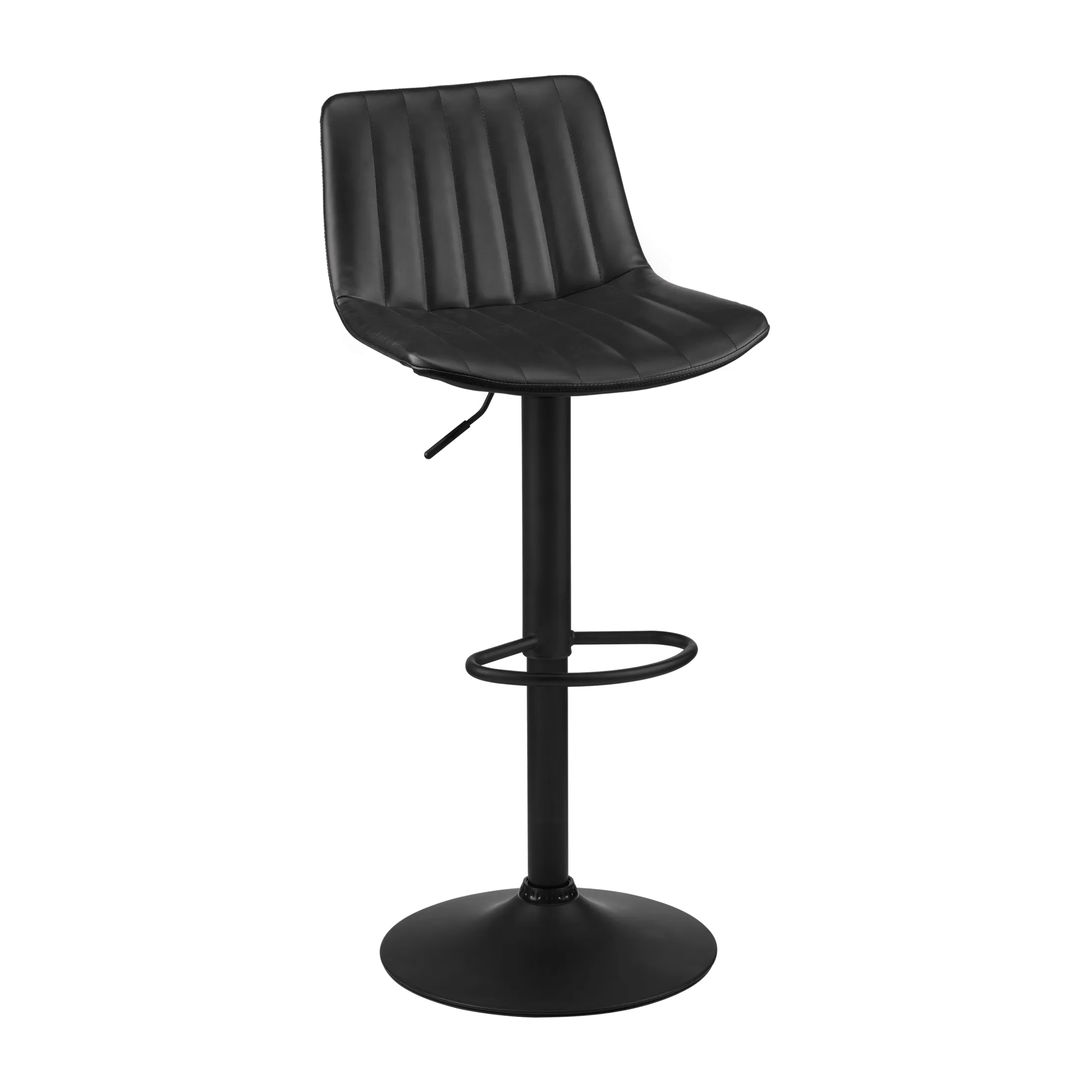 Adjustable Barstool with Stitched PU