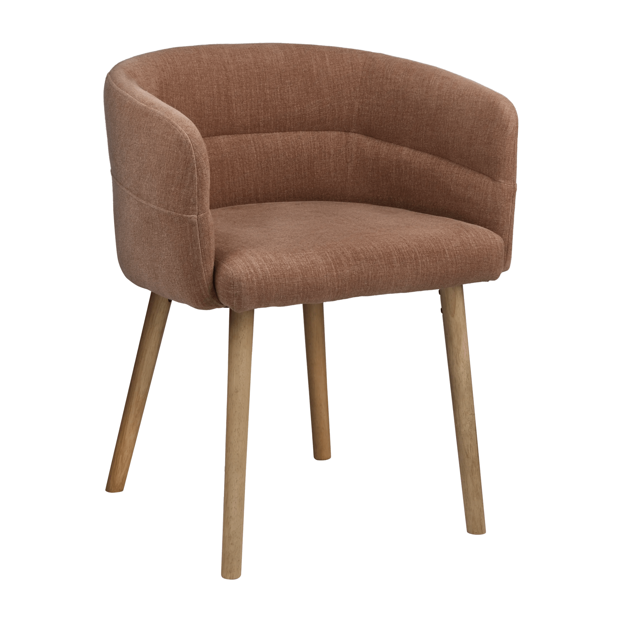 Fabric and Wood Accent Chair