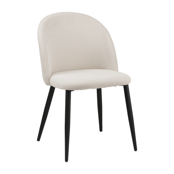 Modern Cream Chair with Black Legs